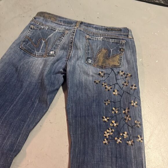 Custom Citizens of Humanity Heart Graffiti Dita Bootcut Jeans - Picture 10 of 12